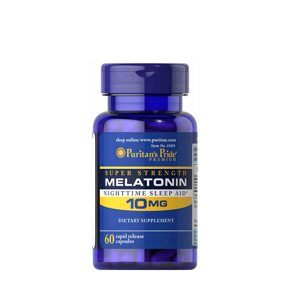 Puritans Pride Melatonin 10 mg (60 Capsules) - Viking Supplements
