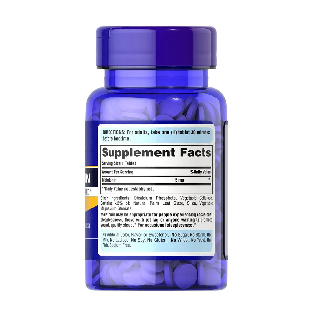 Puritan's Pride Melatonin 5 mg (120 Tablets) - Image 2