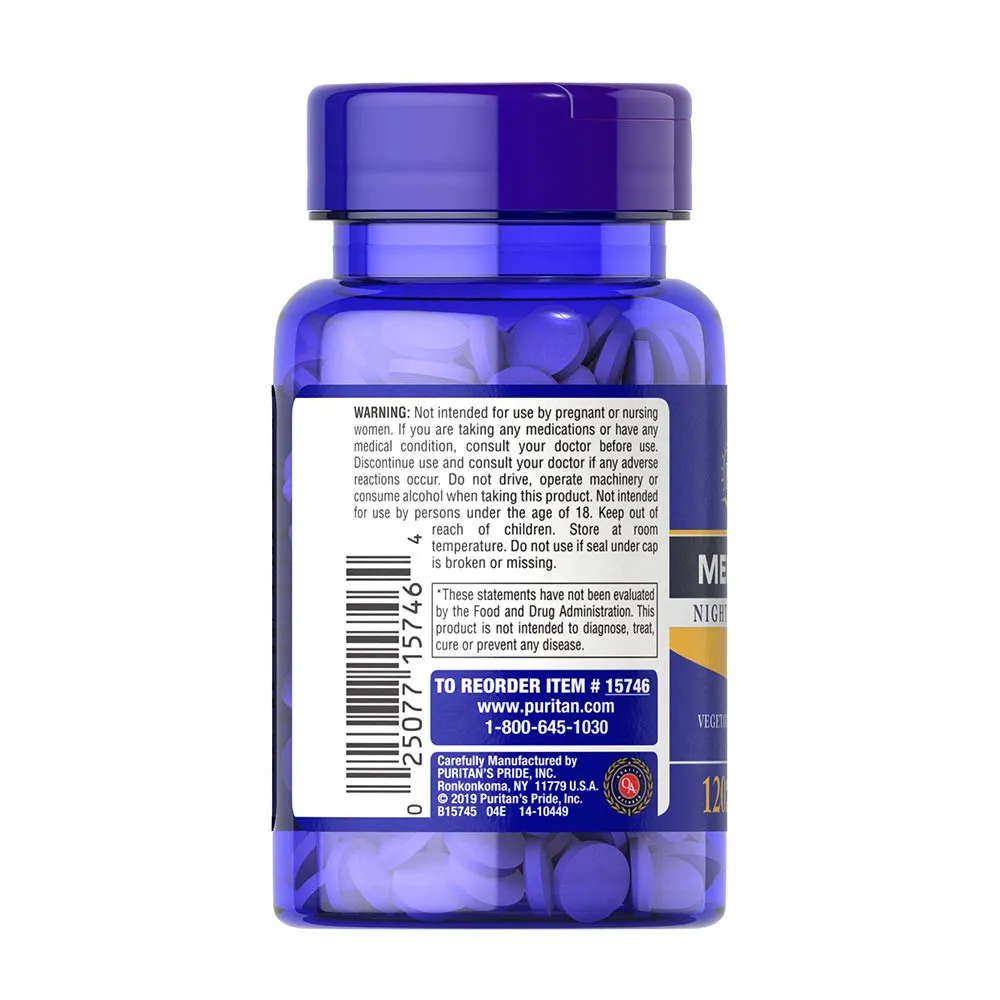 Puritan's Pride Melatonin 5 mg (120 Tablets) - Image 3