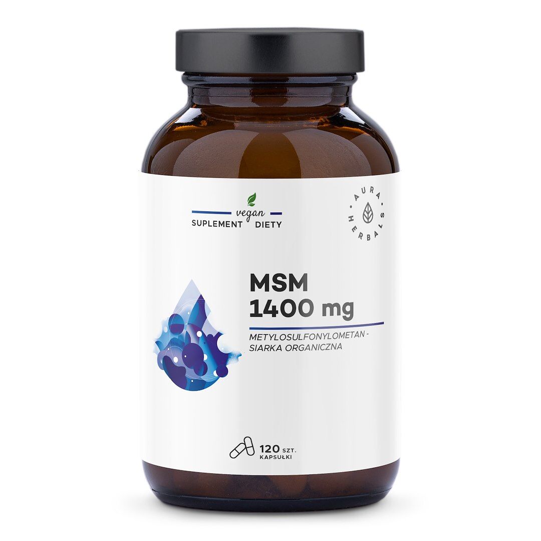 Aura Herbals - MSM 1400 mg, organisk svovl (120 kapsler)