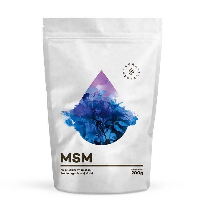 AURA HERBALS MSM, økologisk svovlforbindelse (200 g / 7,055 oz.)
