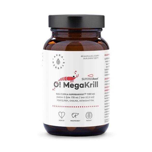 AURA HERBALS O! MegaKrill 1180 mg (60 caps.) - Viking Supplements