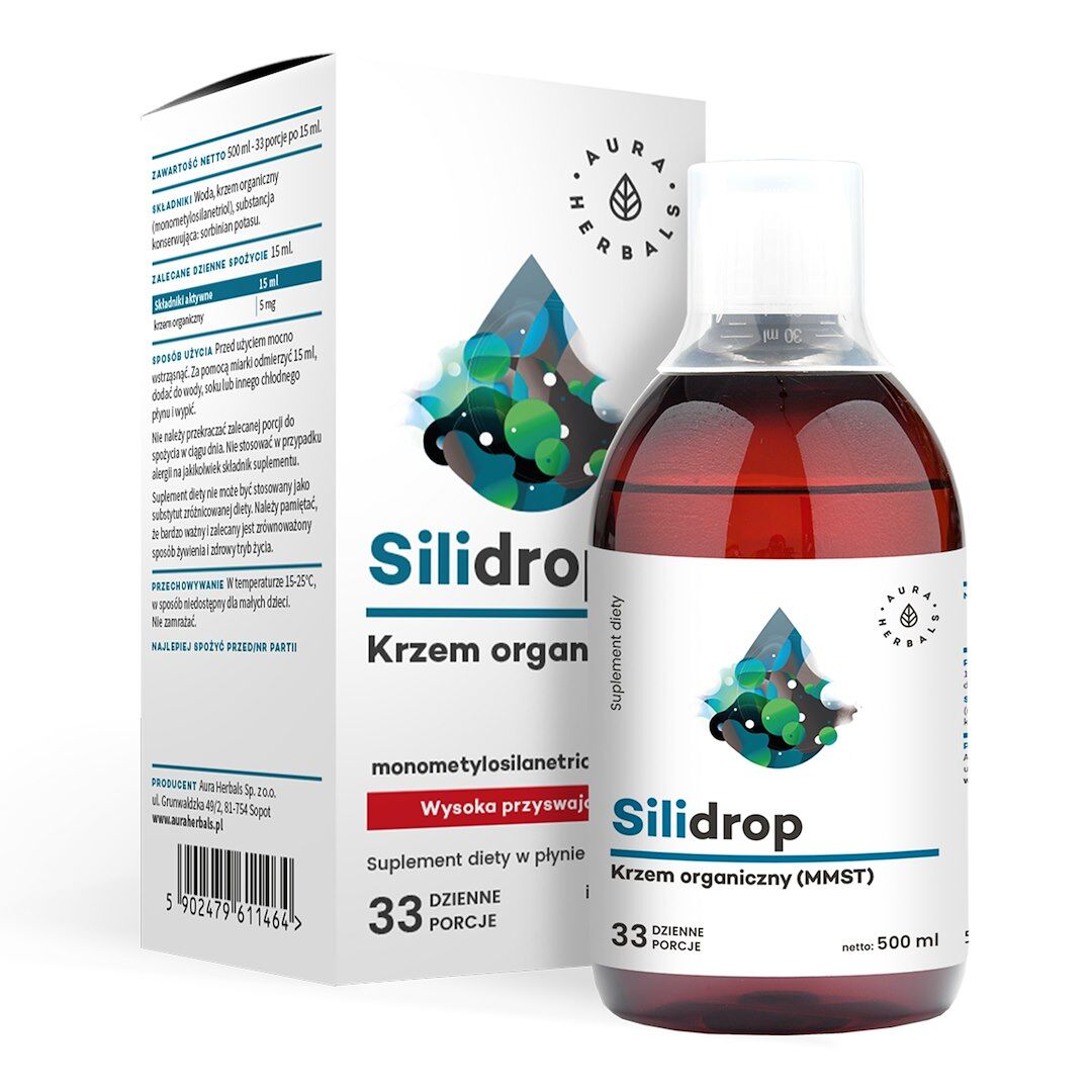 AURA HERBALS Silidrop, økologisk silicium MMST (500 ml / 16,9 fl. oz.)