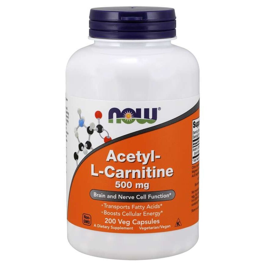 NOW Foods - Acetyl-L-Carnitine, 500mg - 200 vcaps