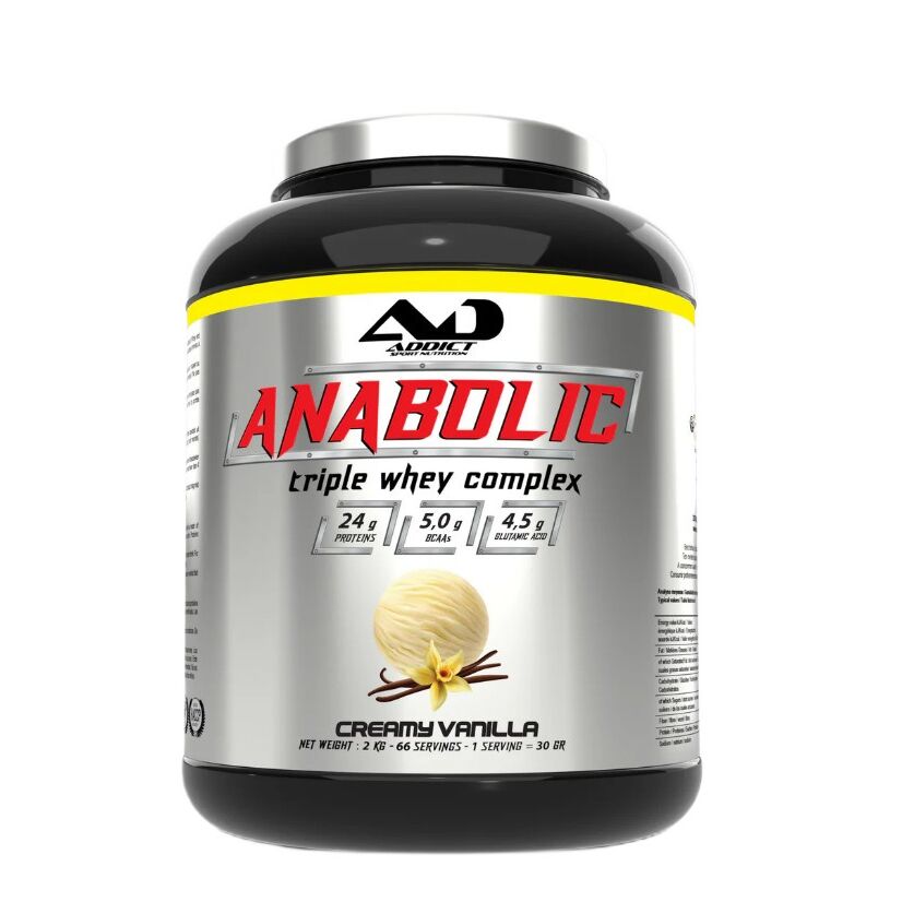 Addict Sport Nutrition - Anabolic Triple Whey Complex, Creamy Vanilla - 2000g