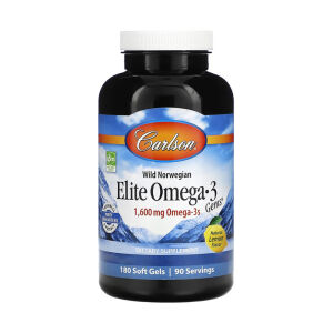 Carlson Labs Elite Omega-3 Gems 1600 mg, 180 cápsulas moles - Viking Supplements