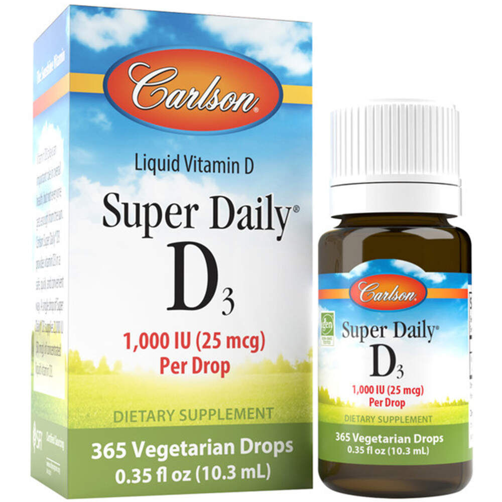 Carlson Labs Super Daily D3 1000IU 10.3ml - Viking Supplements