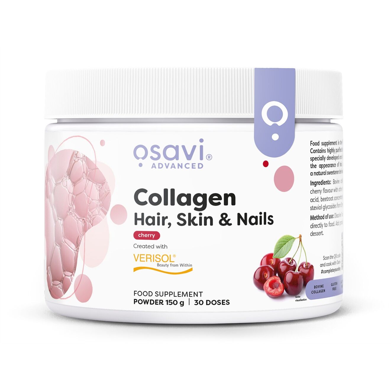 Osavi - Collagen Peptides (Hair Skin & Nails), Cherry - 150g
