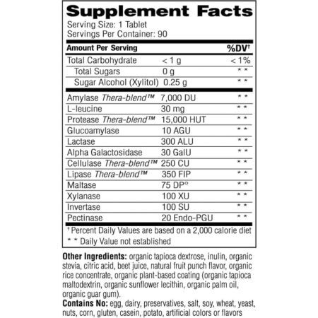 Enzymedica Kids Digest Chewable fruit punch 90 chewable tablets - Image 3