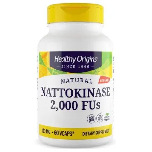 HEALTHY ORIGINS Nattokinase Natural 2000 FUs (60 cápsulas) - Viking Supplements