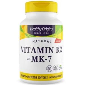 HEALTHY ORIGINS Vitamina K2 Mk7 100 mcg (180 cápsulas) - Viking Supplements