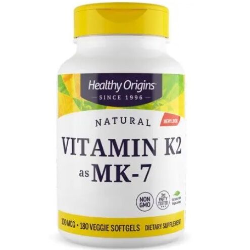 HEALTHY ORIGINS Vitamina K2 Mk7 100 mcg (180 cápsulas) - Viking Supplements