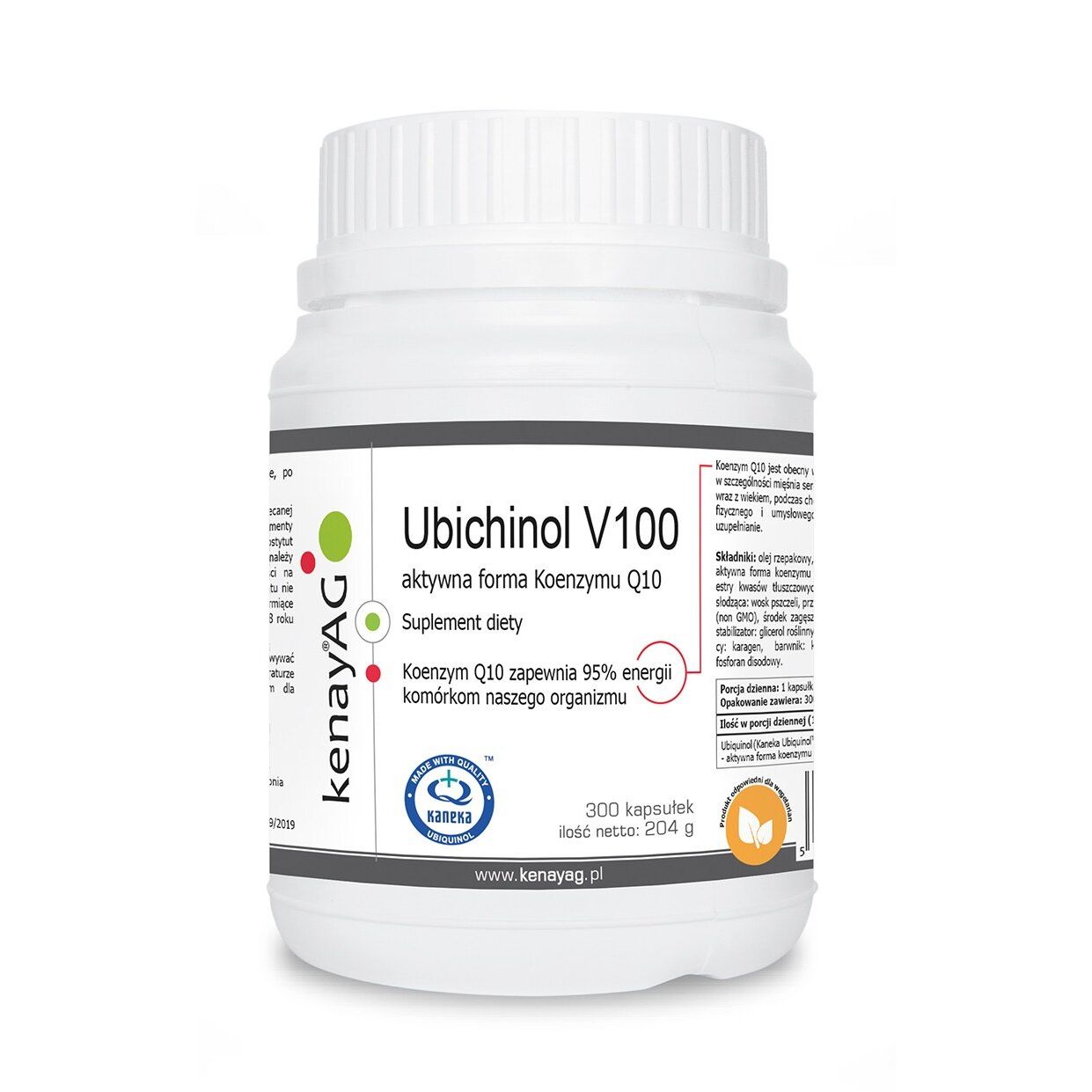 KENAY Ubiquinol V100 Coenzima Q10 ativa