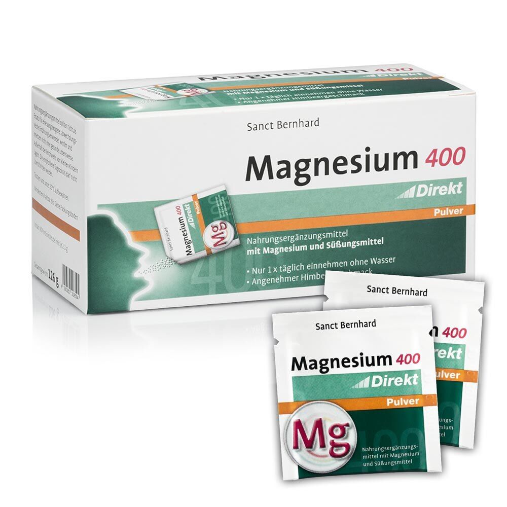 KRAUTERHAUS SANCT BERNHARD Magnesium 400 Direct pulver (60 stk.) billede