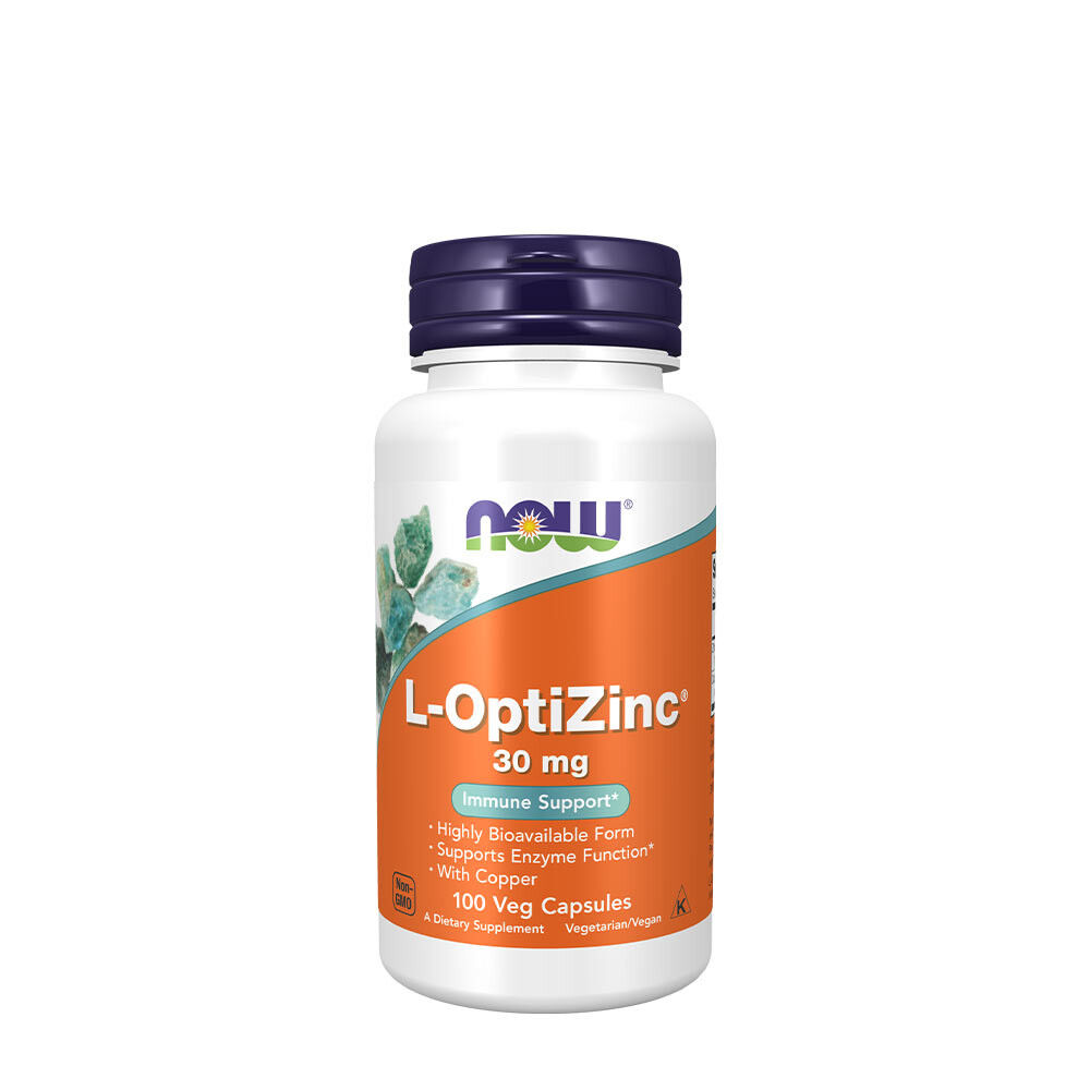 NOW Foods - L-OptiZinc, 30mg - 100 vcaps