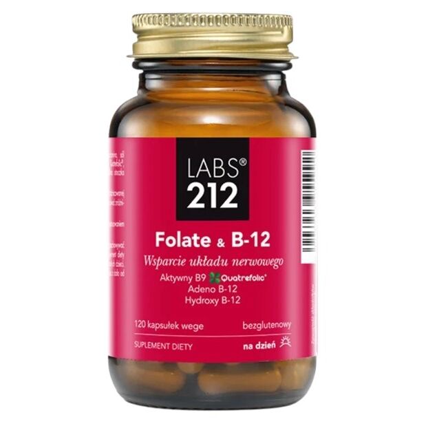 LABS212 Folato e Vitamina B-12 (120 cápsulas) - Viking Supplements