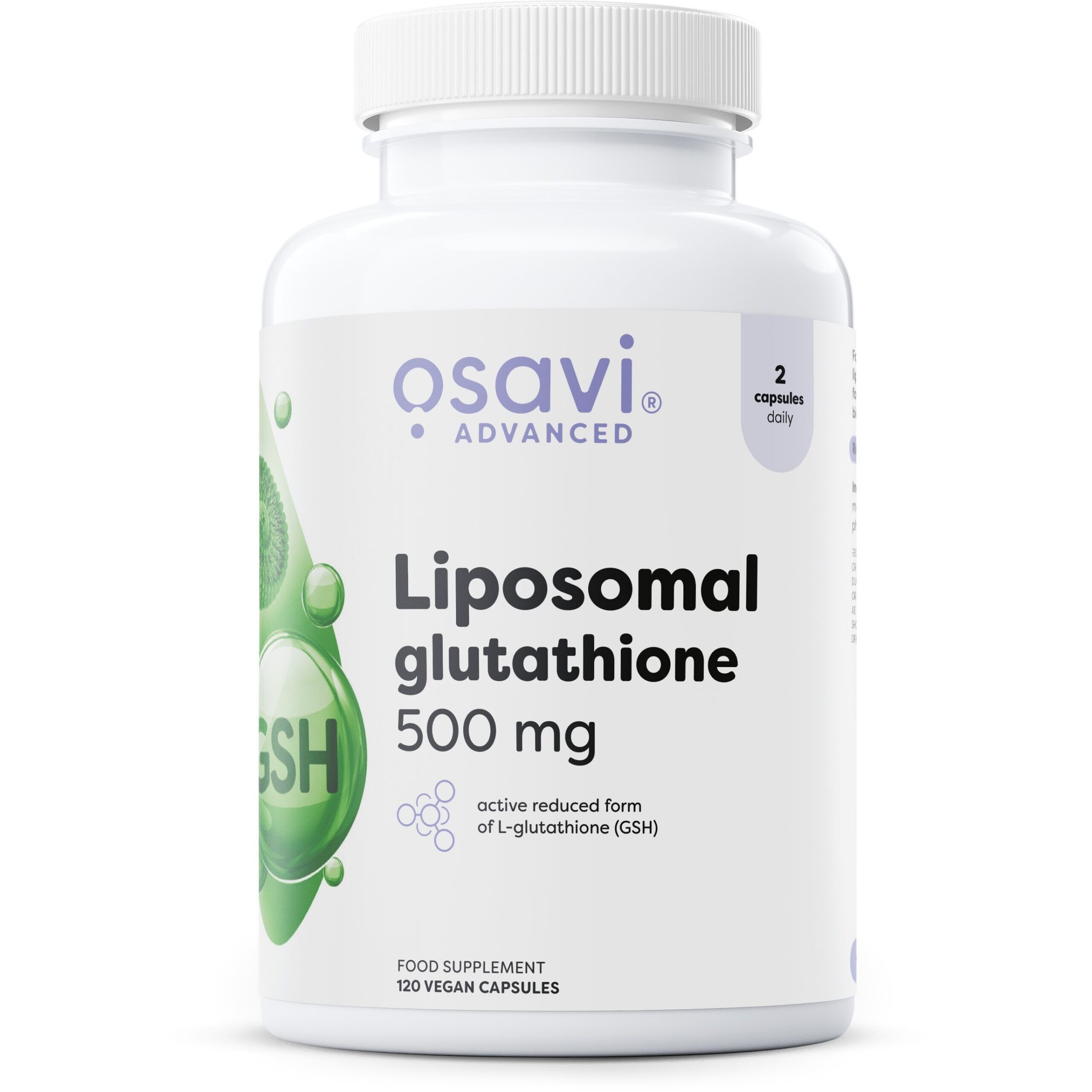 Liposomalt glutathion, 500 mg 120 veganske kapsler