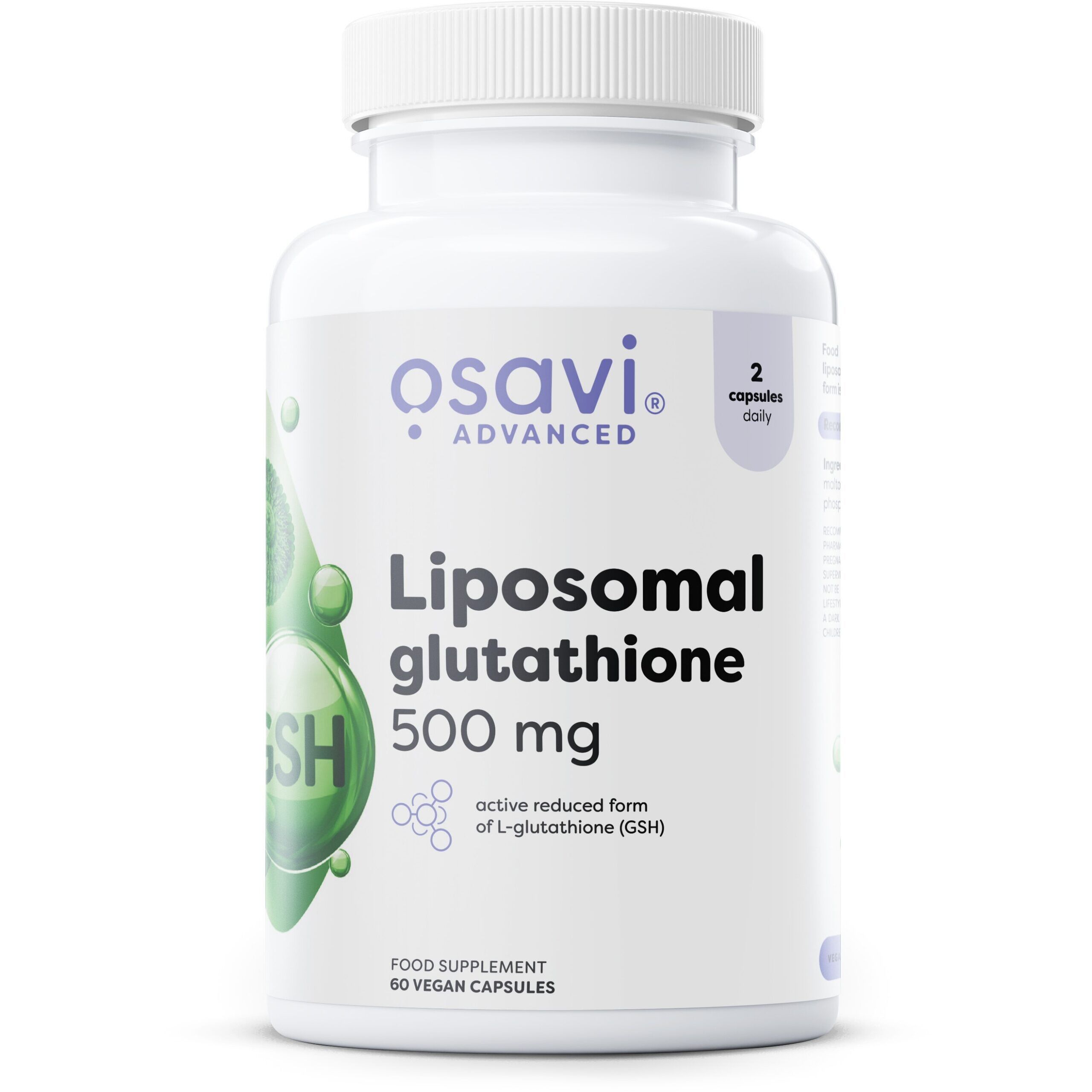Liposomalt glutathion, 500 mg 60 veganske kapsler