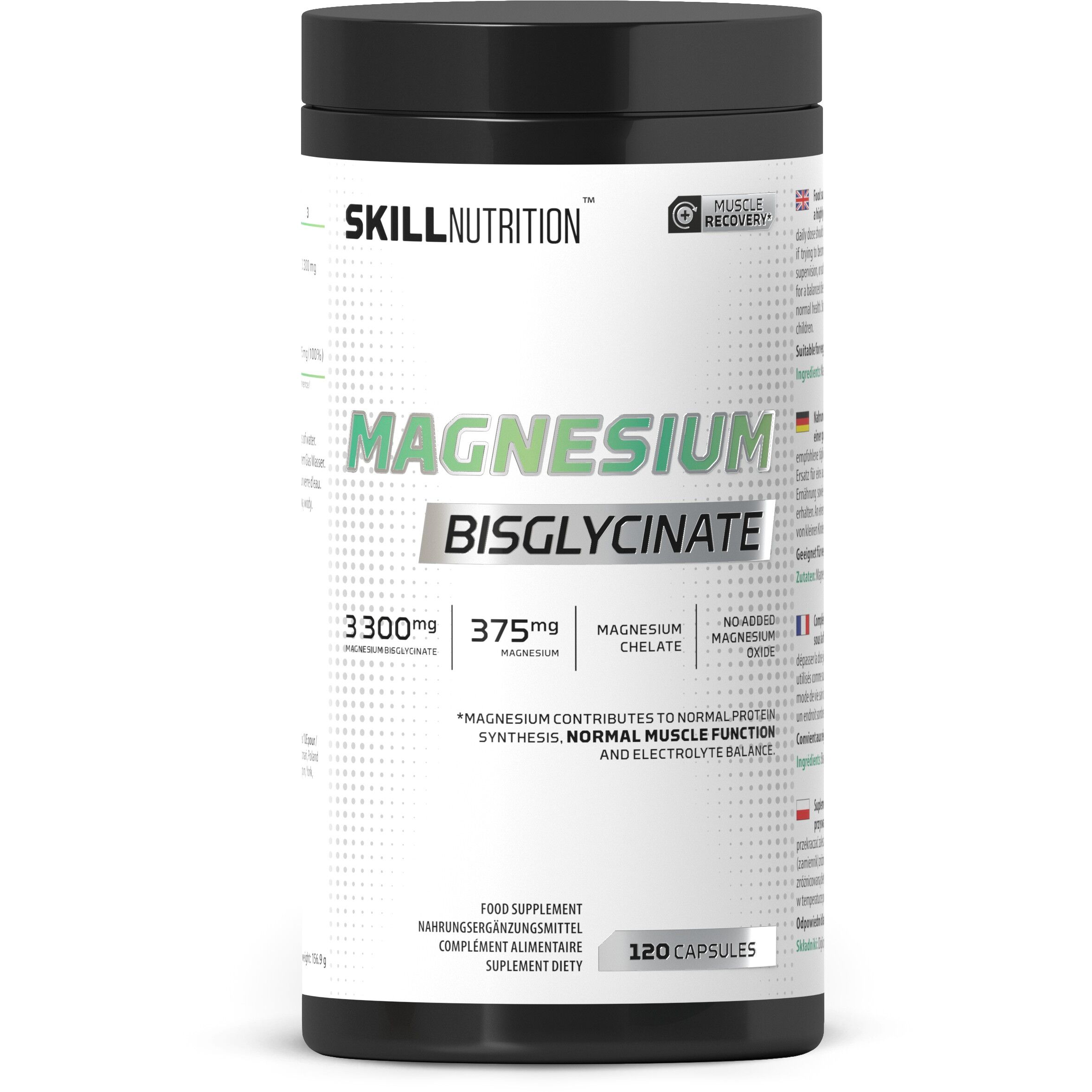 Skill Nutrition - Magnesium Bisglycinat + 120 kapsler