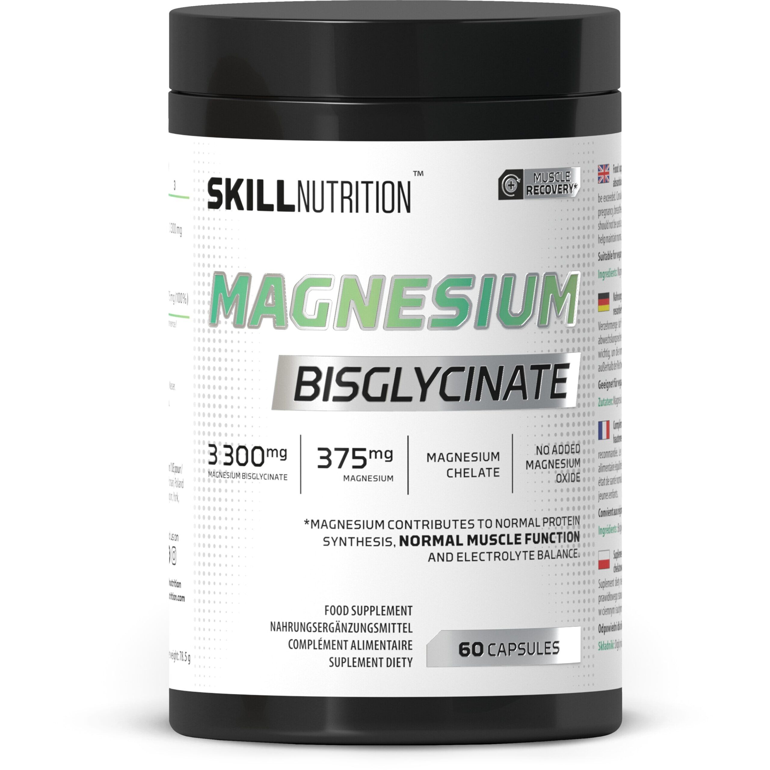 Skill Nutrition - Magnesiumbisglycinat + 60 kapsler