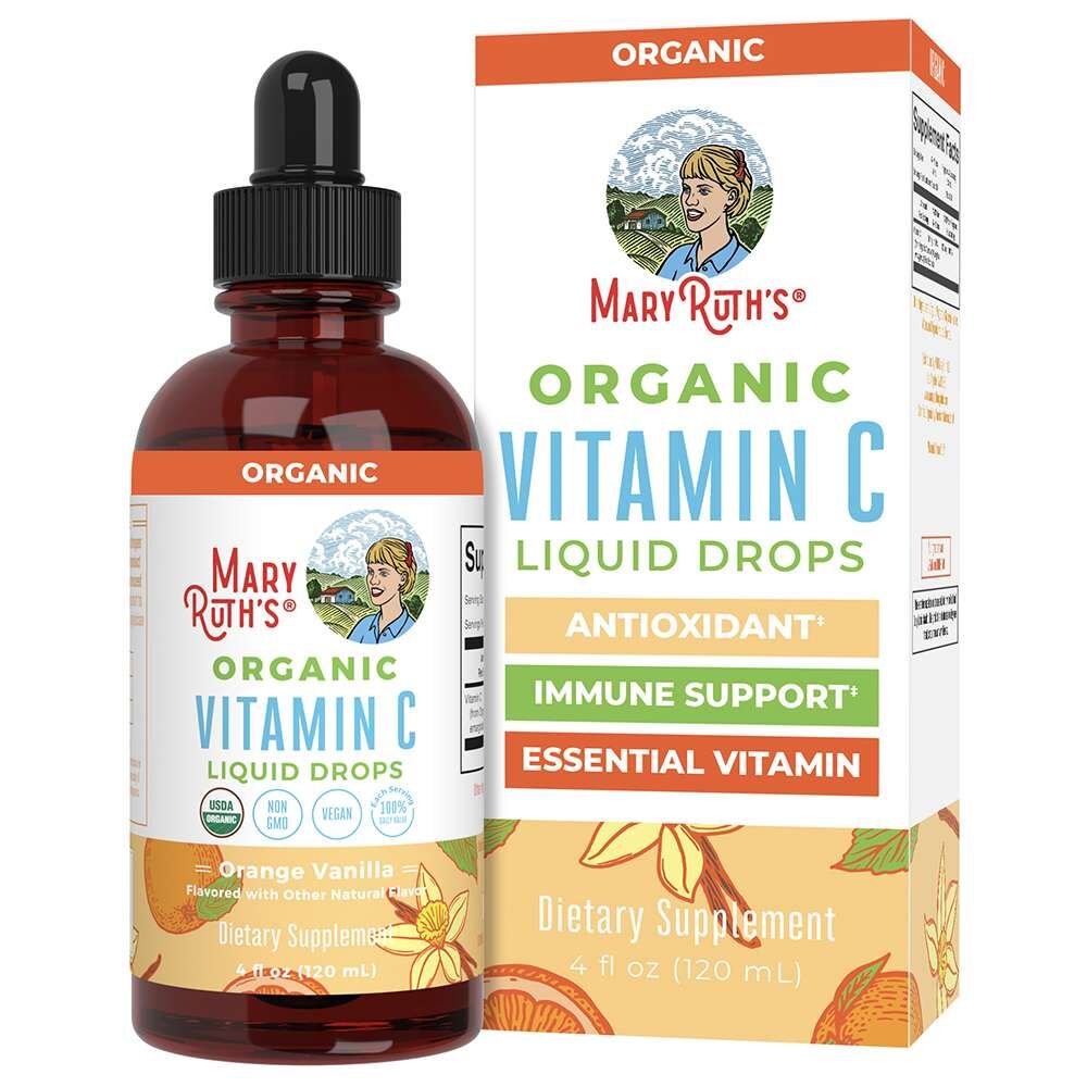 MaryRuths C-vitamin-dråber med appelsin- og vaniljesmag, 120 ml