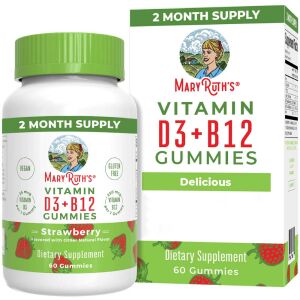 MaryRuth's Vitamin D3+B12 Gummies Strawberry 60 gummy bears - Viking Supplements