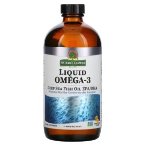 NATURE'S ANSWER Liquid Omega-3 Deep Sea Fish Oil EPA/DHA (480 ml / 16 fl. oz.) - Viking Supplements
