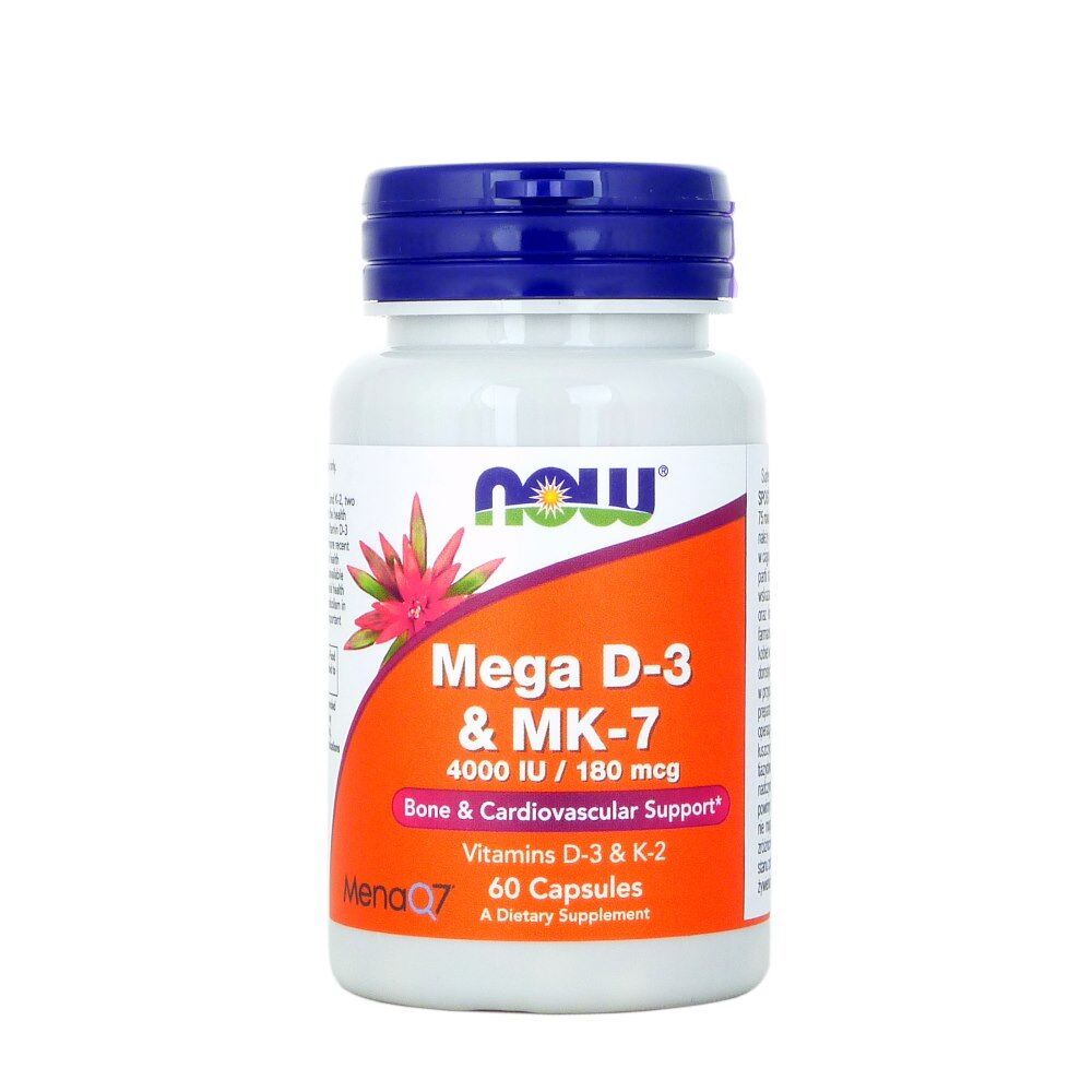 NOW FOODS Mega D3 & MK-7 (60 cáps.) - Viking Supplements