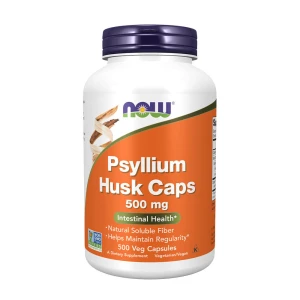 NOW Casca de psyllium 500 mg (500 cápsulas vegetais) - Viking Supplements