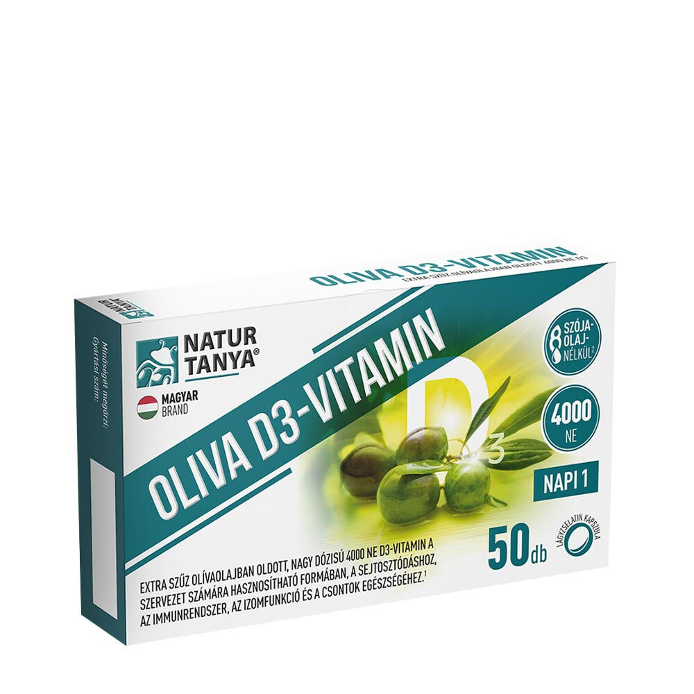 Natur Tanya Vitamina D3 de Azeitona - 4000 UI (50 cápsulas moles) - Viking Supplements