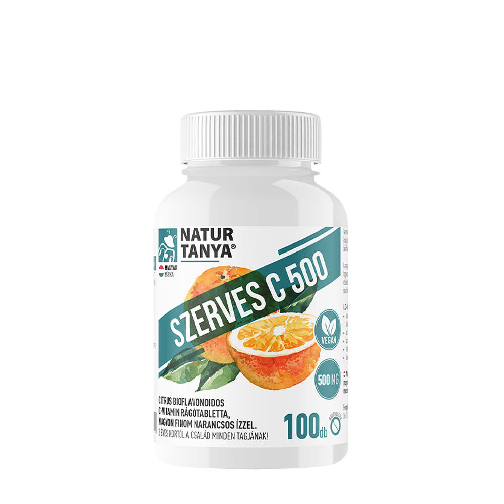 Natur Tanya - Økologisk C-vitamin 500 (100 tyggetabletter, appelsin)