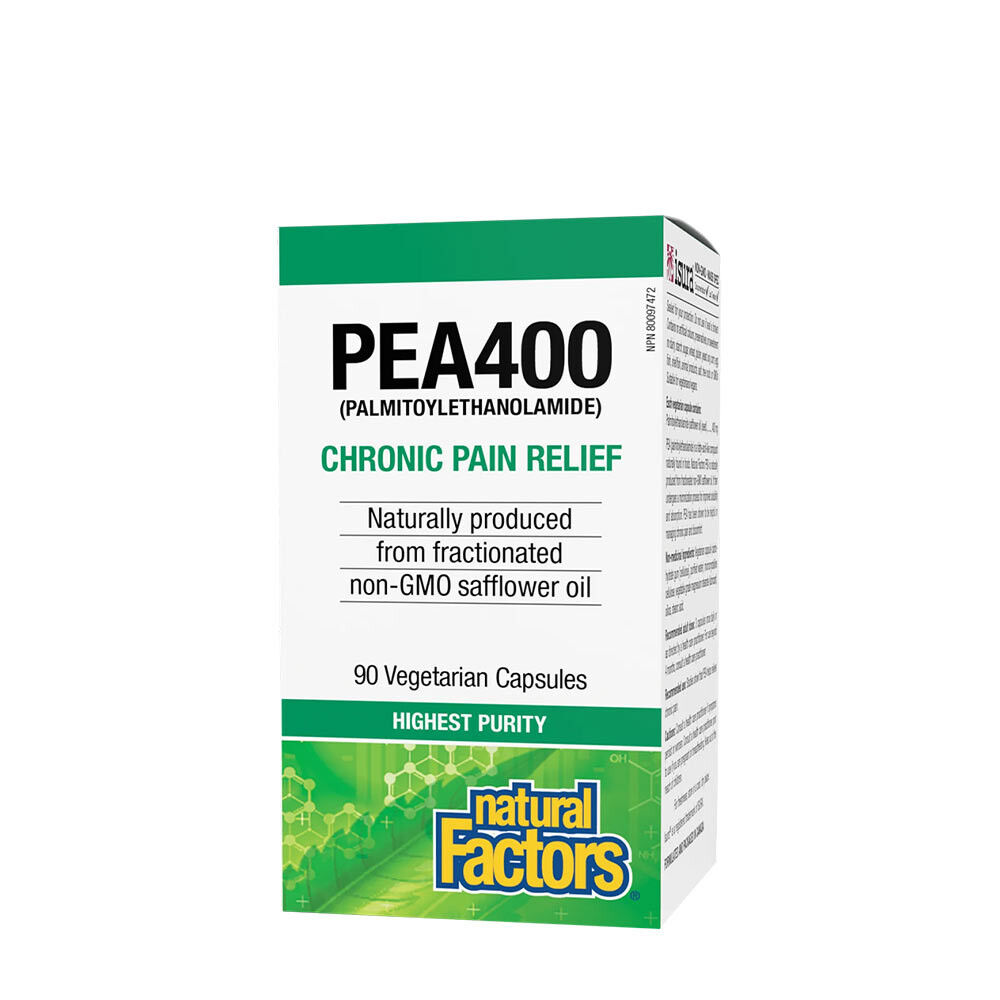 Natural Factors PEA400 Palmitoiletanolamida (90 cápsulas vegetais) - Viking Supplements