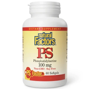 Natural Factors PS Fosfatidilserina 100 mg, 60 cápsulas moles - Viking Supplements