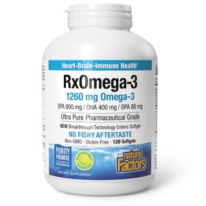 Natural Factors Rx Omega-3 Factors 120 cápsulas moles - Viking Supplements