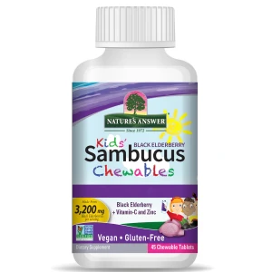 Nature's Answer Kids Sambucus Mastigáveis, 45 comprimidos mastigáveis - Viking Supplements