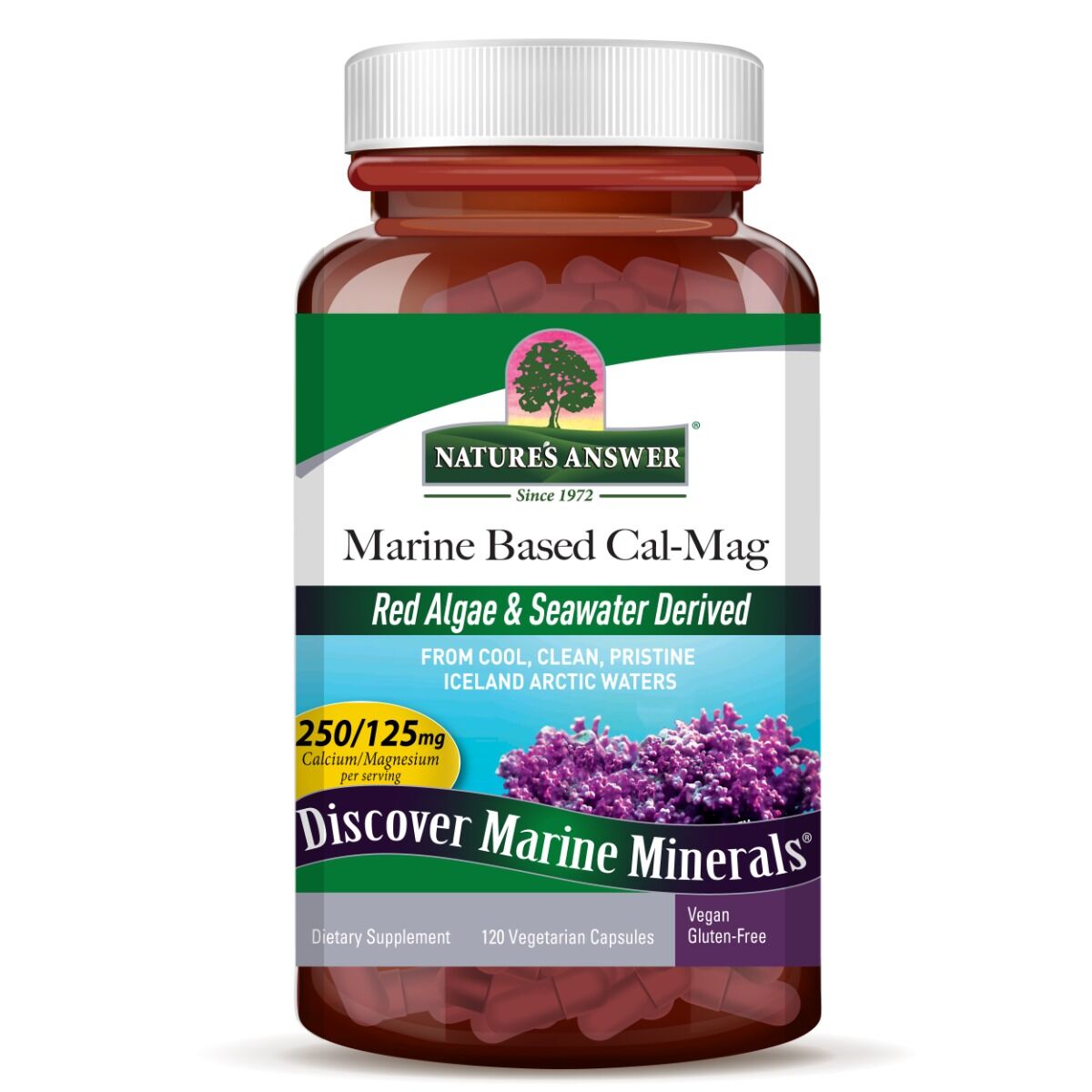 Nature's Answer Cal-Mag de origem marinha, 120 cápsulas - Viking Supplements