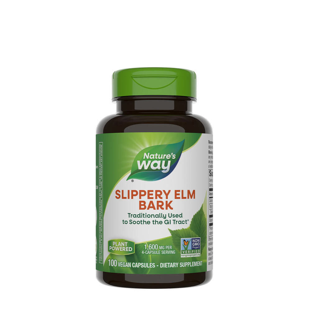 Casca de olmo-escorregadio da Natures Way (100 cápsulas) - Viking Supplements