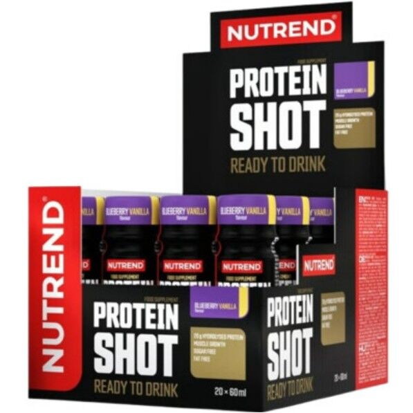 Nutrend Protein Shot, Blåbær-vanilje 20 x 60 ml