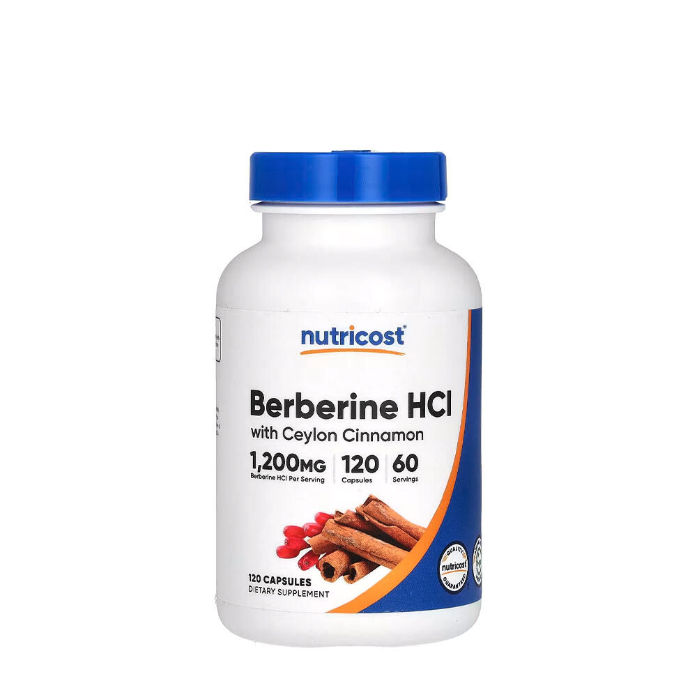 Nutricost Berberine HCl With Ceylon Cinnamon (120 Capsules) - Viking Supplements