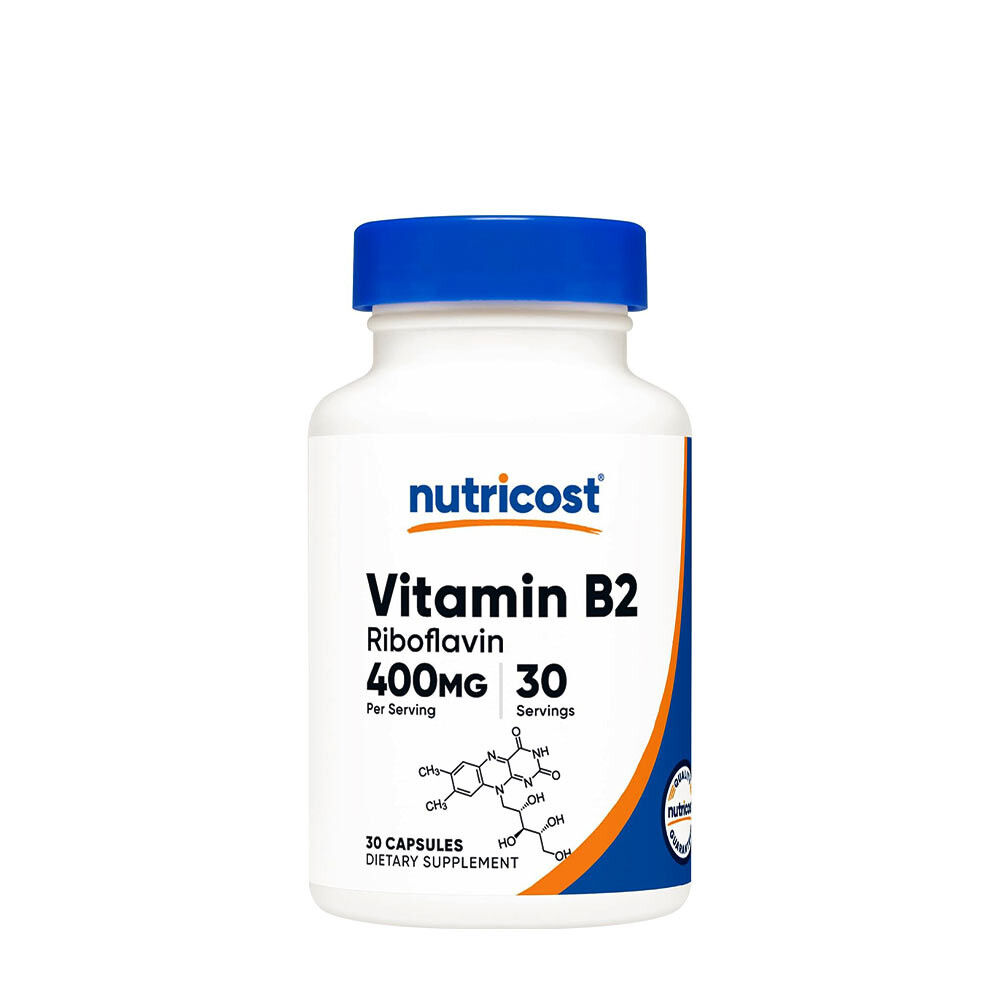 Nutricost Vitamin B2 Riboflavin 400 mg (30 Capsules) - Viking Supplements