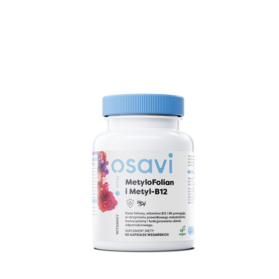 OSAVI Metilfolato e Metil-B12 (60 cápsulas vegetais) - Viking Supplements
