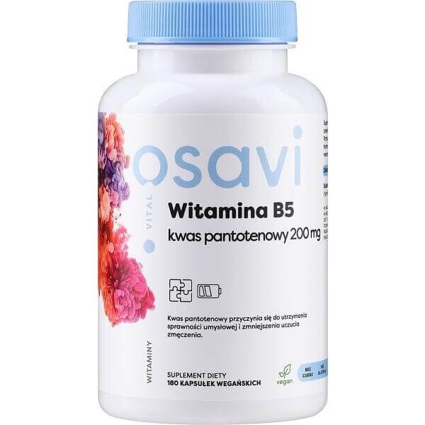 Osavi - Vitamin B5 Pantotensyre 200 mg (180 kapsler)