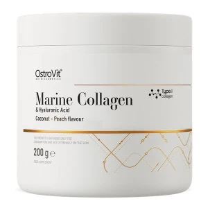 OSTROVIT Colagénio Marinho e Ácido Hialurónico com coco e pêssego (200 g) - Viking Supplements