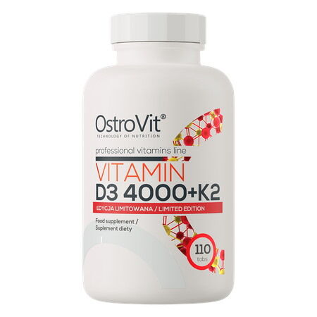 OSTROVIT Vitamina D3 4000 + K2 (110 comprimidos) - Viking Supplements