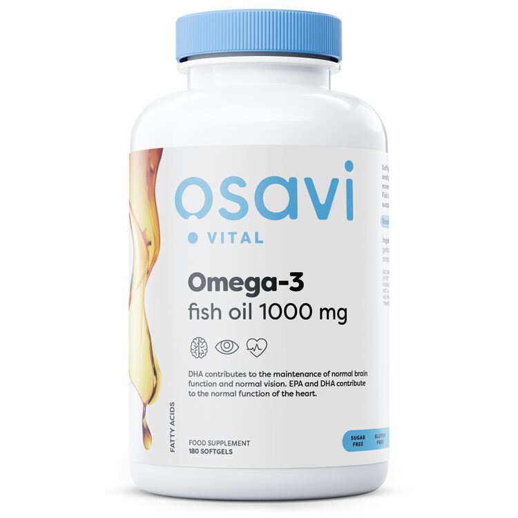 Osavi - Omega-3 Fish Oil Molecularly Distilled, 1000mg - 180 softgels