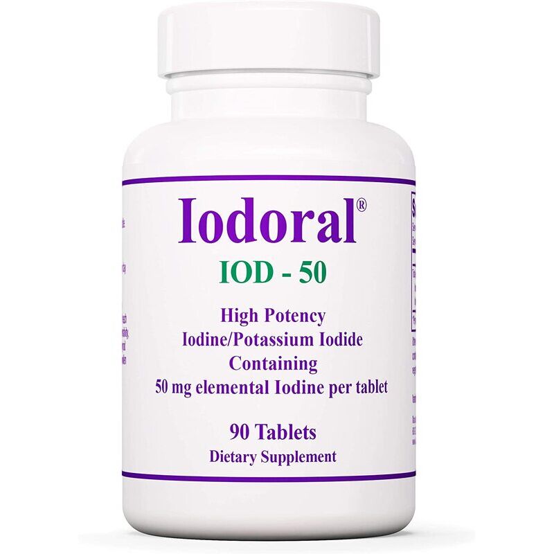 Optimox Corporation Iodoral (jod og kaliumjodid) 50 mg, 90 tabletter