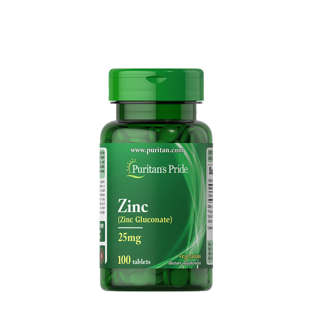 Puritan's Pride Zinc 25 mg (100 Tablets) - Viking Supplements