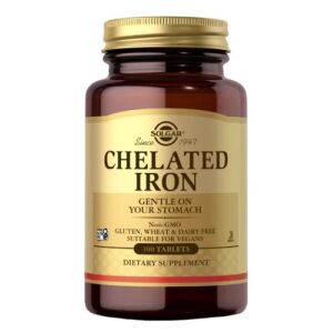 SOLGAR Chelated Iron Tablets (100 tabs) - Viking Supplements