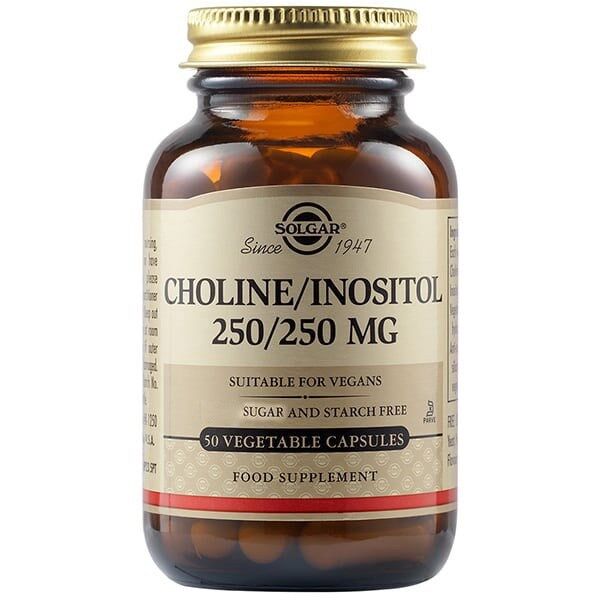 SOLGAR Colina/Inositol 250 mg (50 cápsulas) - Viking Supplements