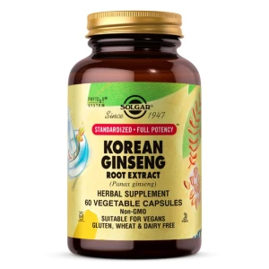 SOLGAR Extrato de Raiz de Ginseng Coreano SFP (60 cápsulas) - Viking Supplements
